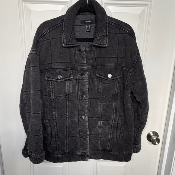 Forever 21 Jackets & Blazers - Forever 21 Charcoal Quilted Jacket